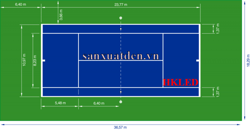Kích thước sân tennis