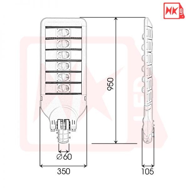 đèn đường LED module OEM Philips M1 chip LED COB 300w - Thương hiệu HKLED